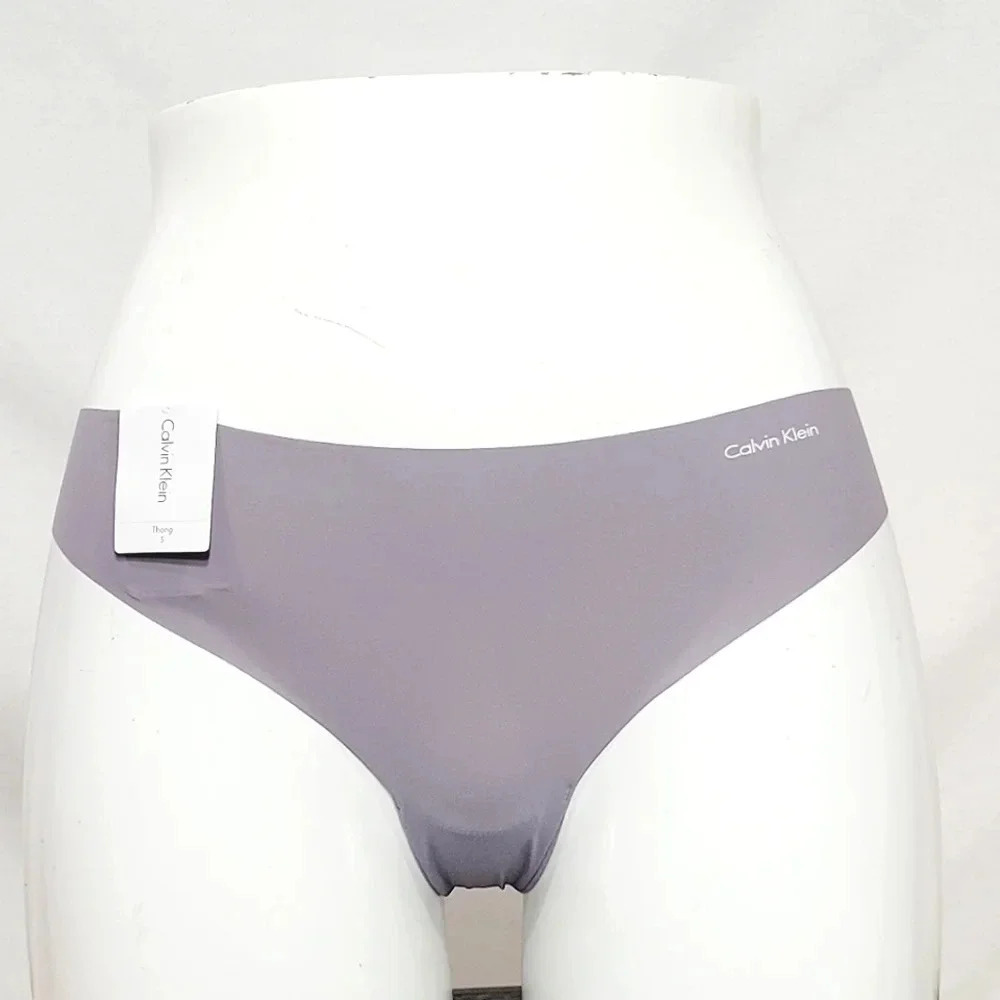 SMALL‎ Calvin Klein D3428 Invisibles Thong Light Purple Mauve NWT New with Tags